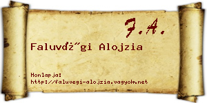 Faluvégi Alojzia névjegykártya